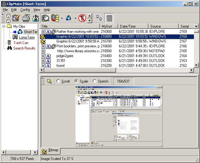 ClipMate Screen shot